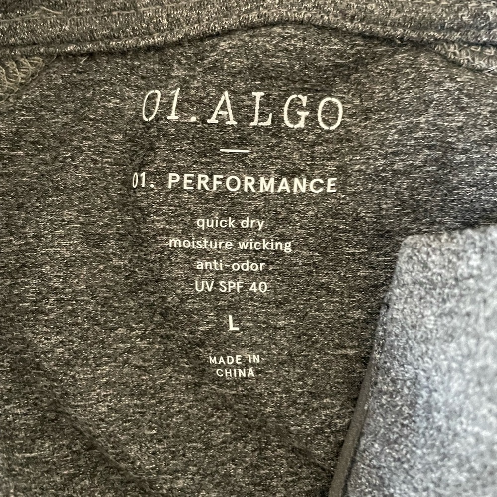 Nwt 01.Algo Performance 1/4 Zip Pullover Gray Ath… - image 3